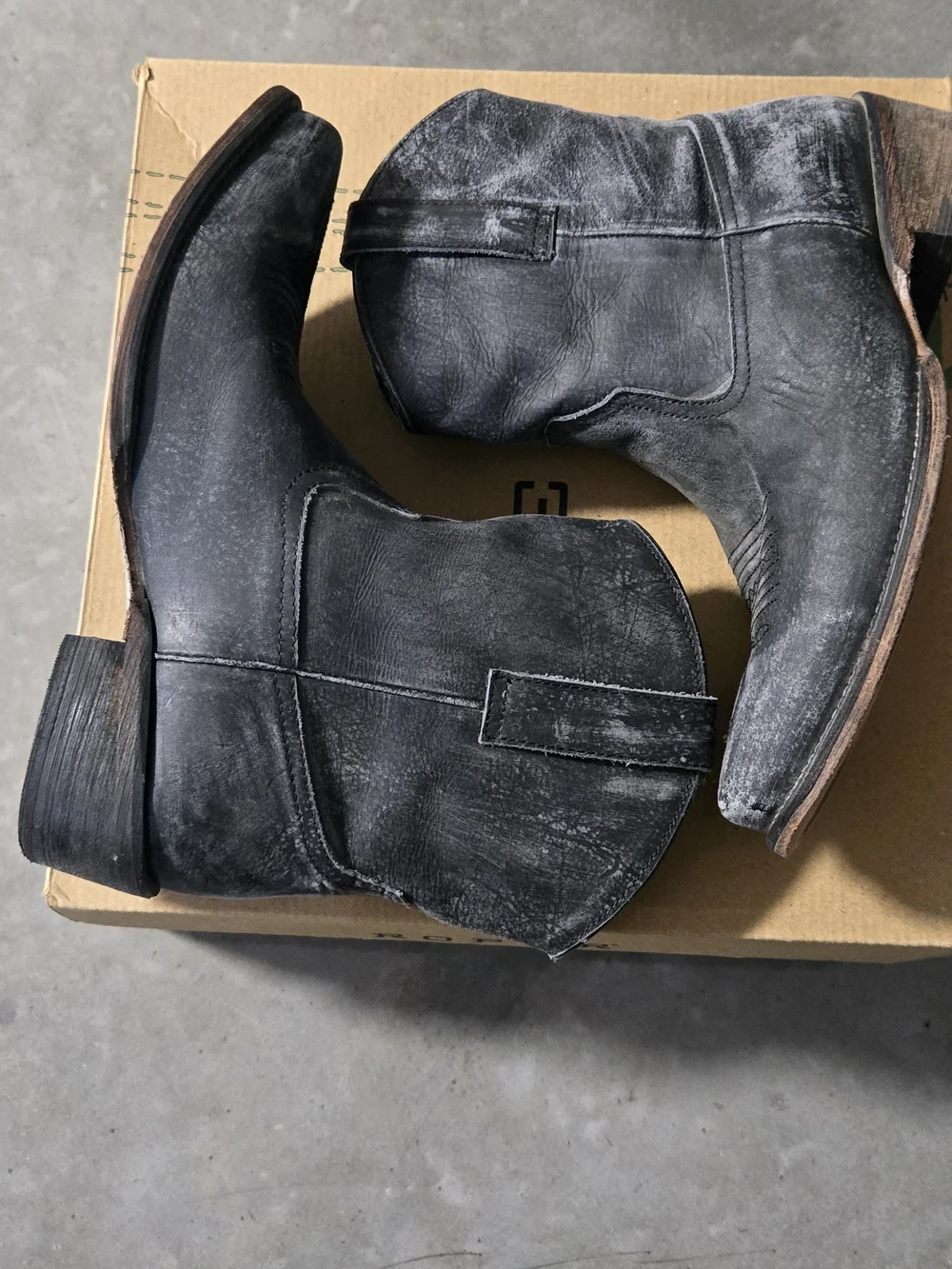 Roper Black Western Ankle Boots - Picture 2 of 5
